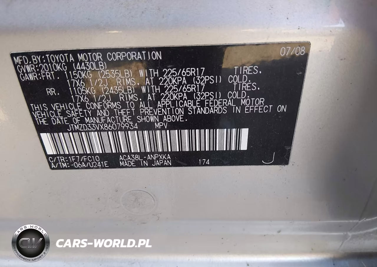 2008 Toyota Rav4 VIN:JTMZD33VX86079934 - 9
