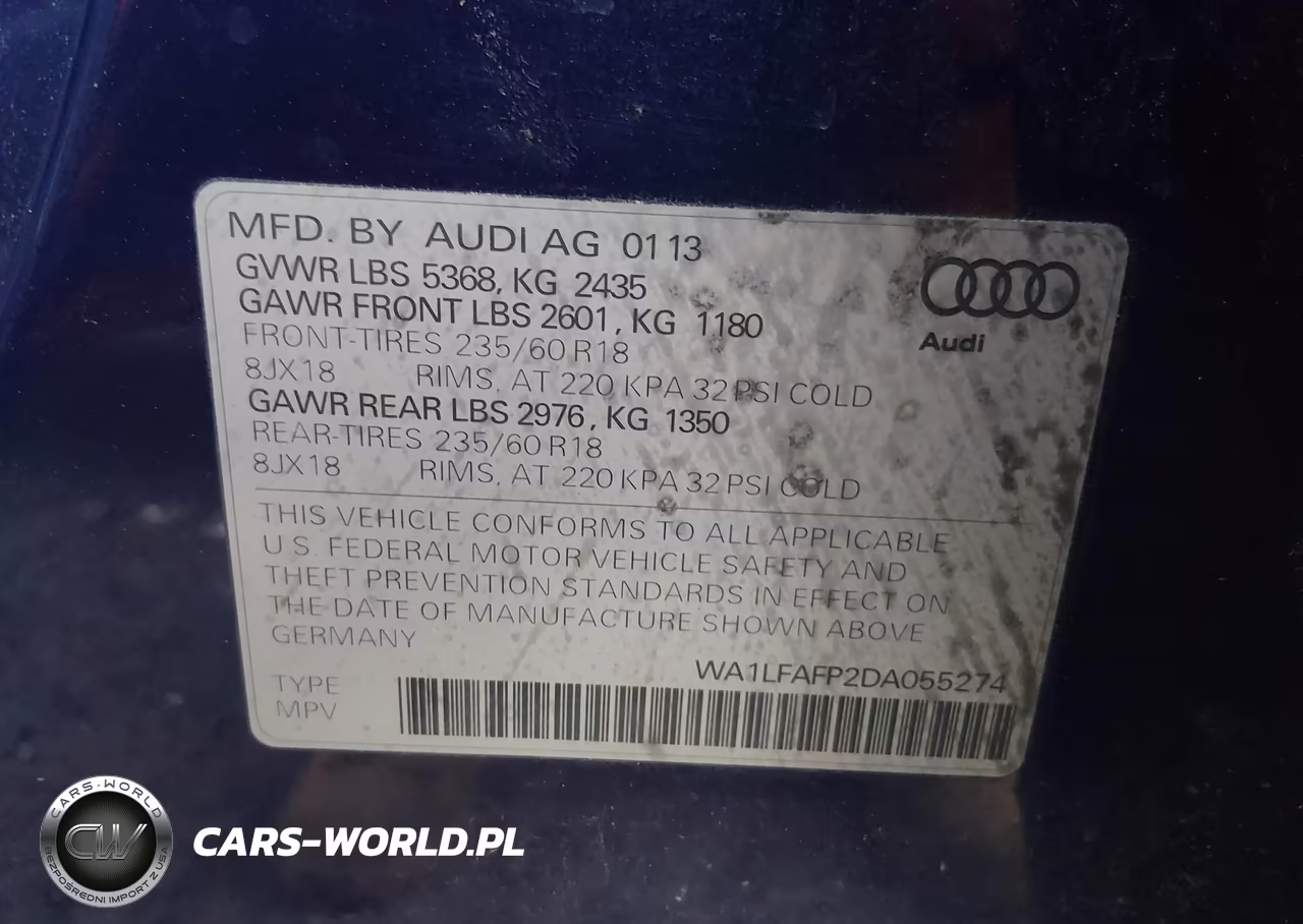 2013 Audi Q5 2.0T Premium VIN:WA1LFAFP2DA055274 - 9