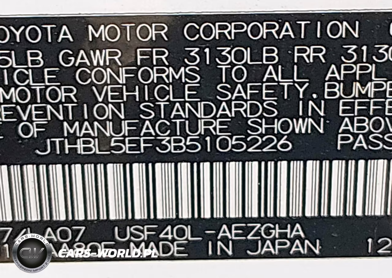 2011 Lexus Ls 460 VIN:JTHBL5EF3B5105226 - 9