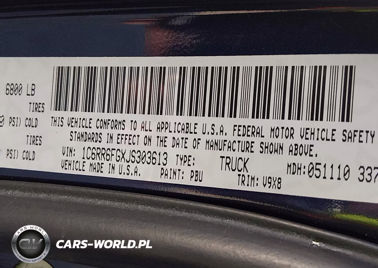 2018 Ram 1500 Tradesman 4X2 6'4 Box VIN:1C6RR6FGXJS303613 - 9