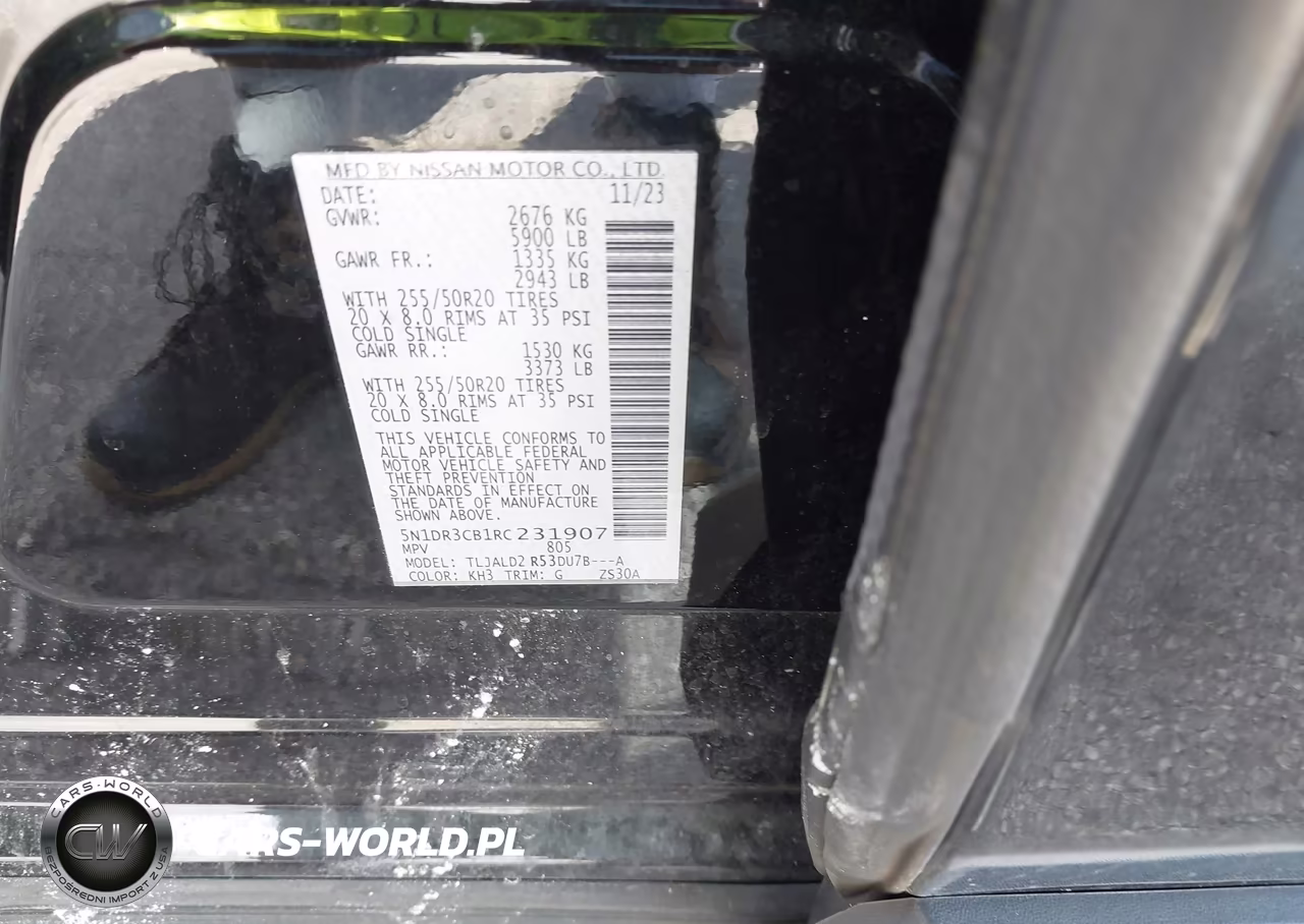 2024 Nissan Pathfinder Sl VIN:5N1DR3CB1RC231907 - 9