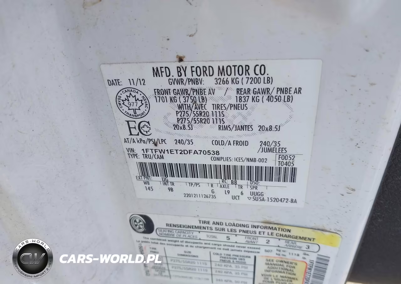 2013 Ford F-150 Platinum VIN:1FTFW1ET2DFA70538 - 9