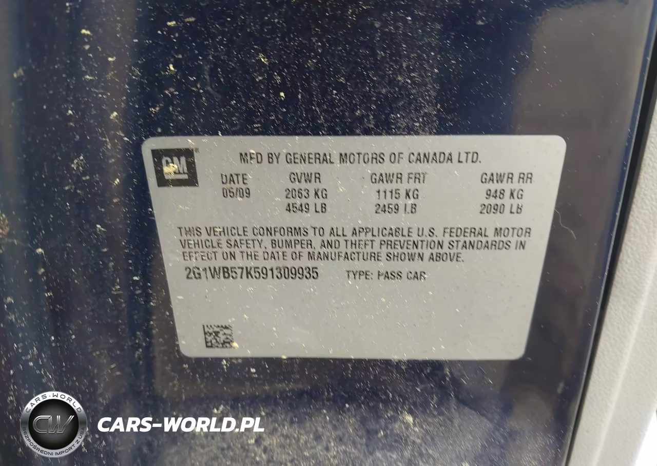 2009 Chevrolet Impala Ls VIN:2G1WB57K591309935 - 9