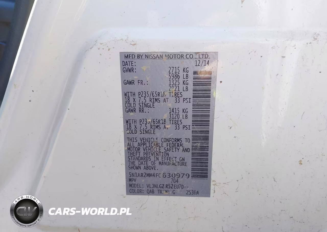 2015 Nissan Pathfinder Sl VIN:5N1AR2MM4FC630979 - 9
