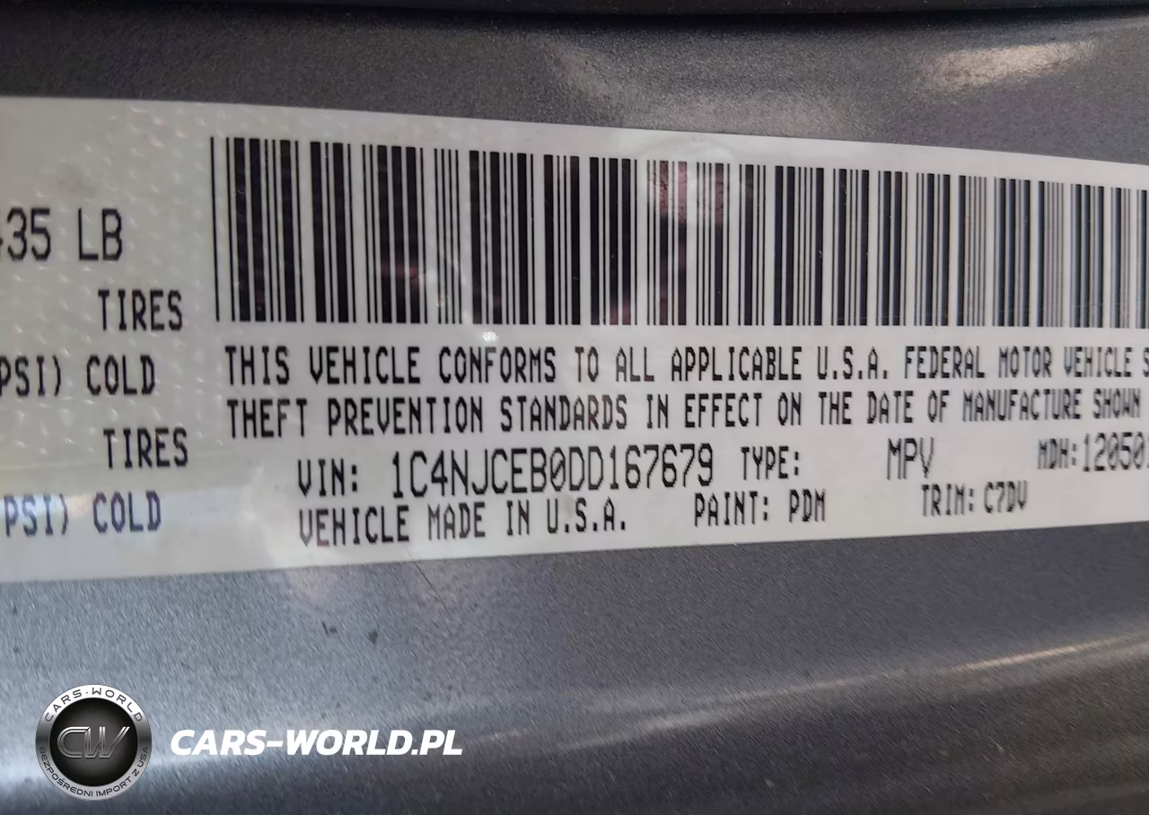 2013 Jeep Compass Latitude VIN:1C4NJCEB0DD167679 - 9