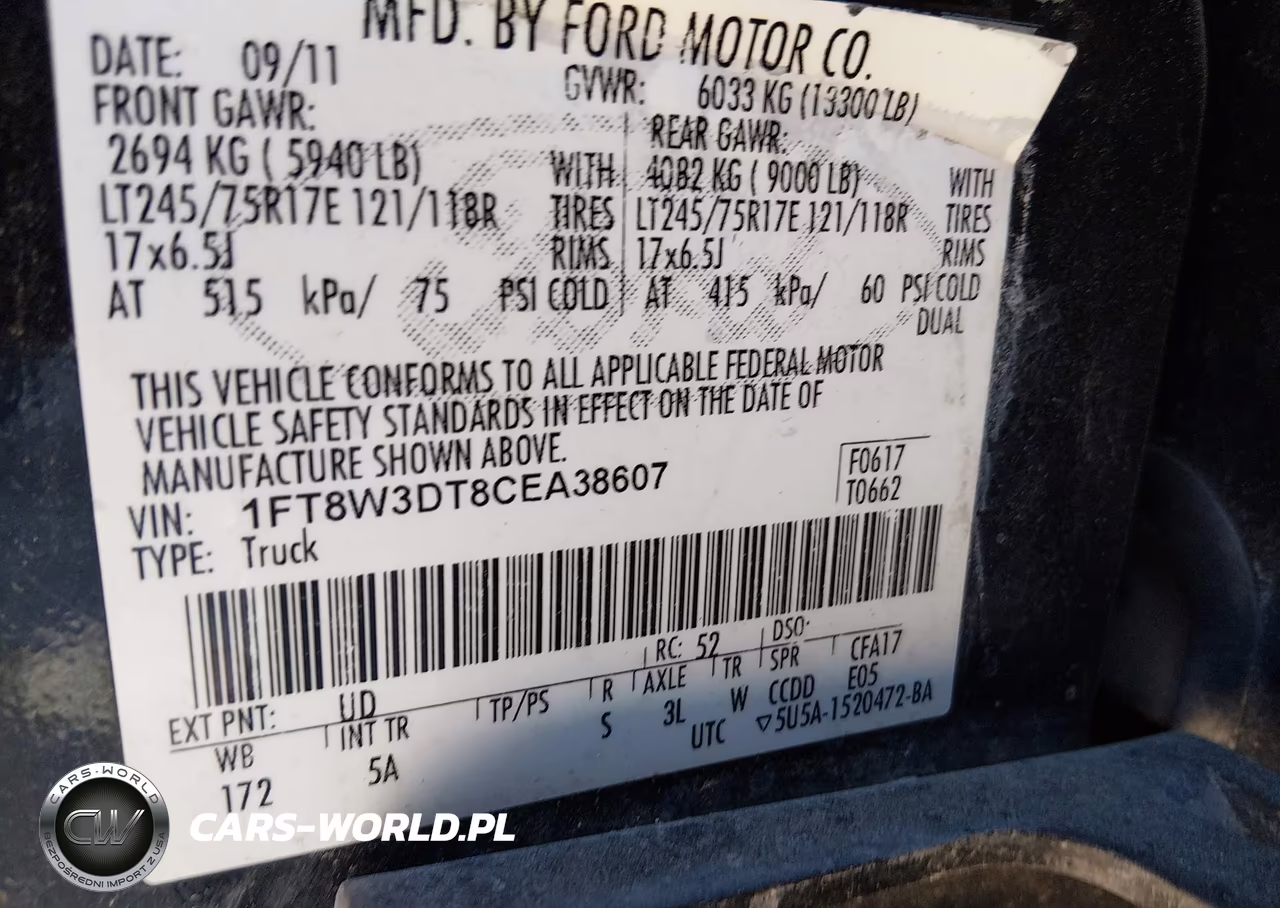 2012 Ford Super Duty F-350 Drw King Ranch-Lariat-Xl-Xlt VIN:1FT8W3DT8CEA38607 - 8