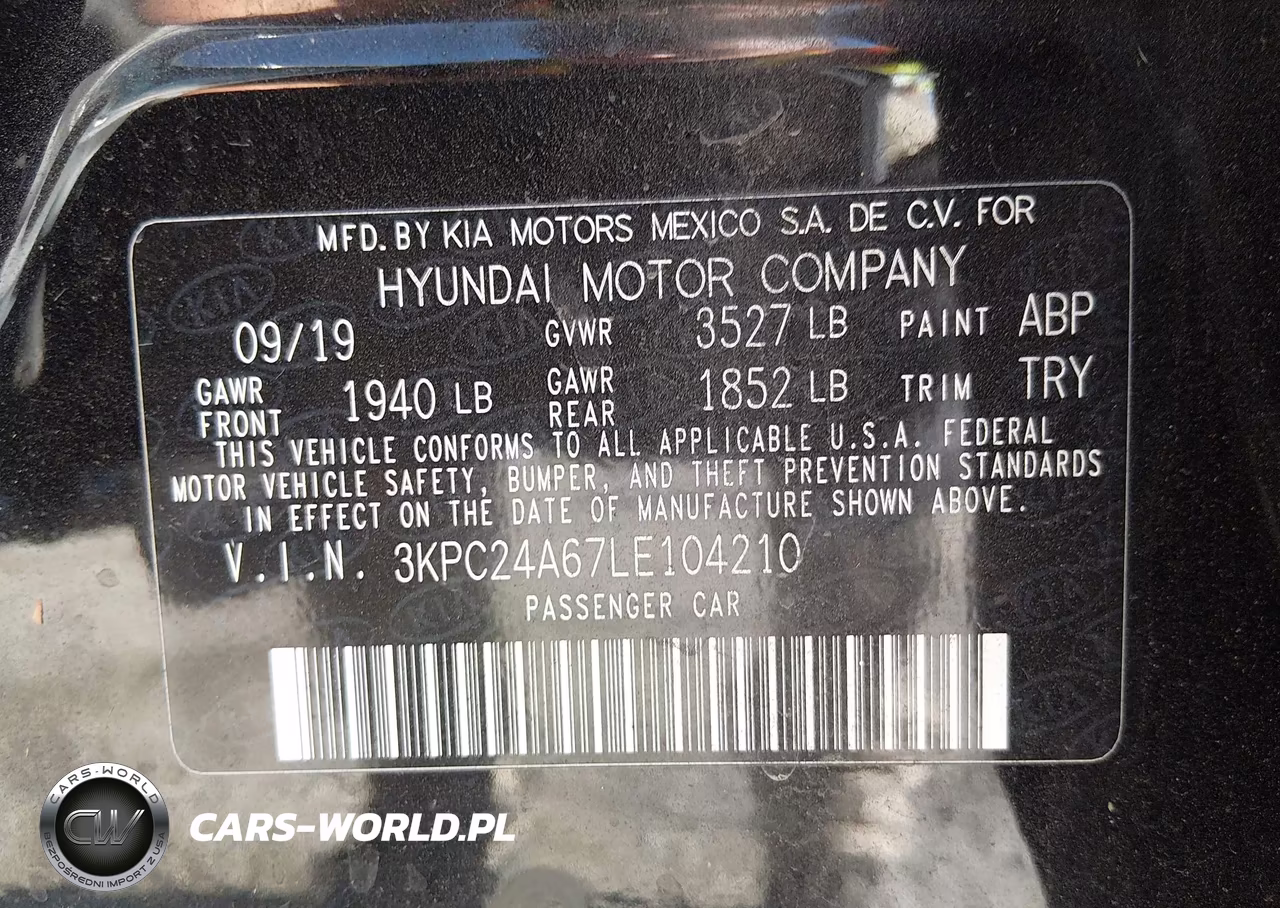2020 Hyundai Accent Se VIN:3KPC24A67LE104210 - 9