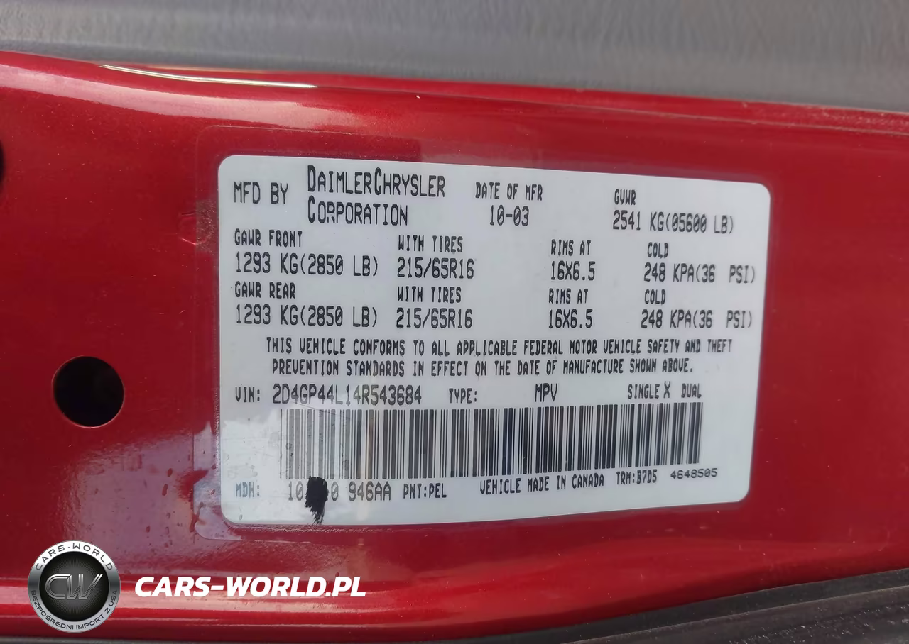 2004 Dodge Grand Caravan Sxt VIN:2D4GP44L14R543684 - 9
