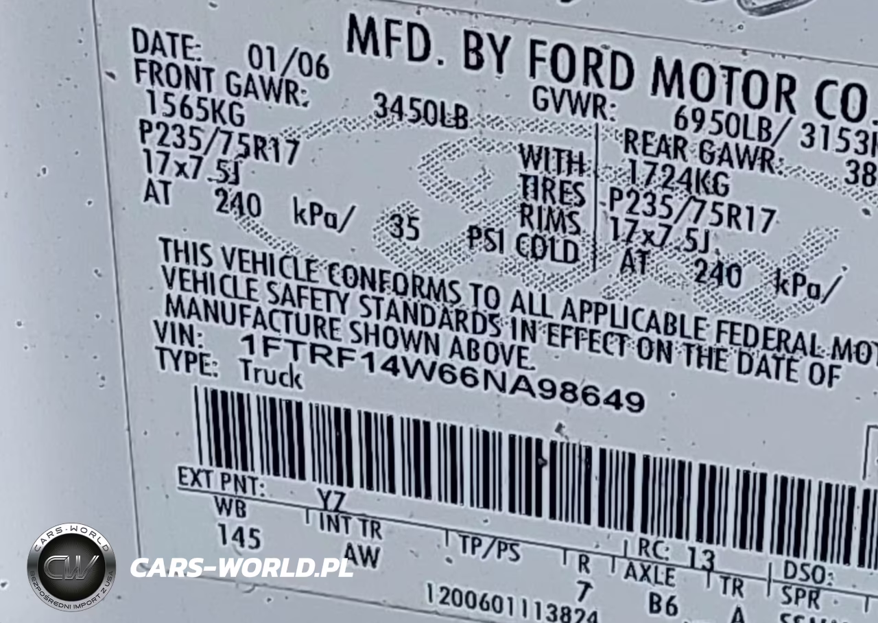 2006 Ford F-150 Stx-Xl-Xlt VIN:1FTRF14W66NA98649 - 9