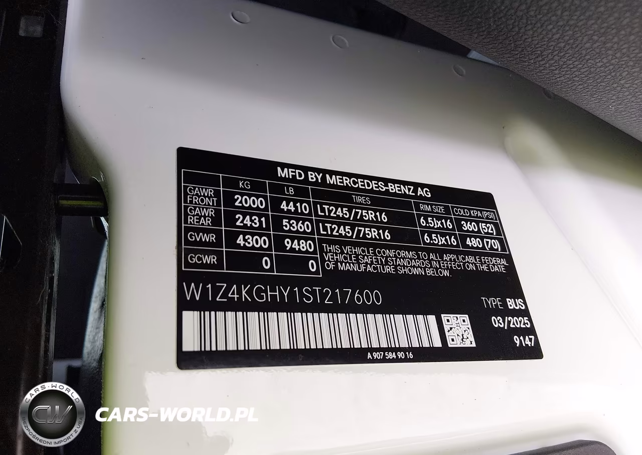 2025 Mercedes-Benz Sprinter 2500 High Roof 4-Cyl Diesel VIN:W1Z4KGHY1ST217600 - 9
