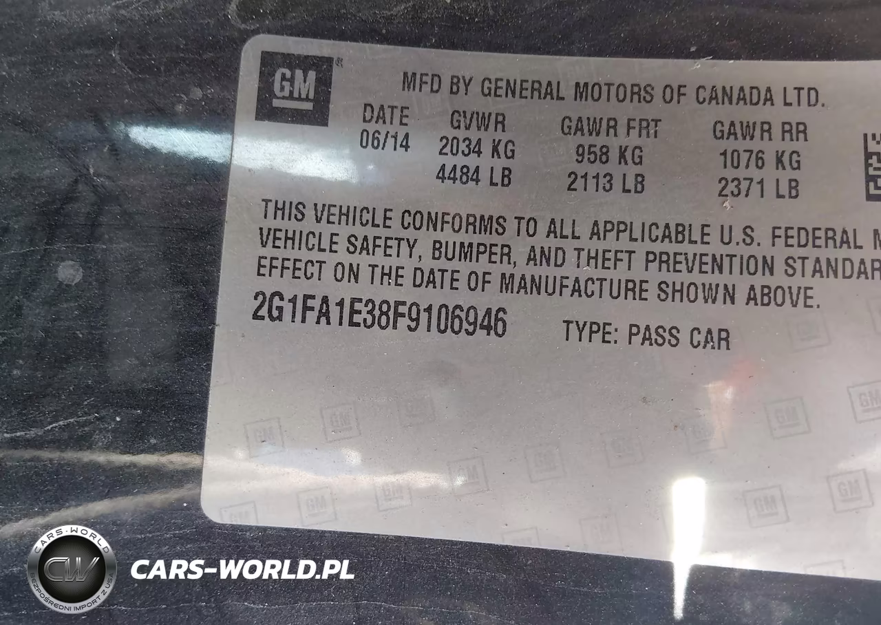 2015 Chevrolet Camaro 1Ls VIN:2G1FA1E38F9106946 - 9