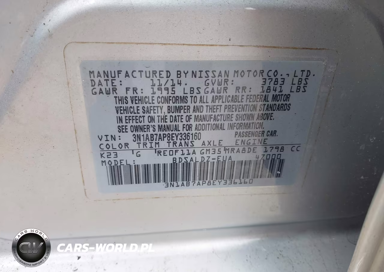 2014 Nissan Sentra Sv VIN:3N1AB7AP8EY336160 - 9