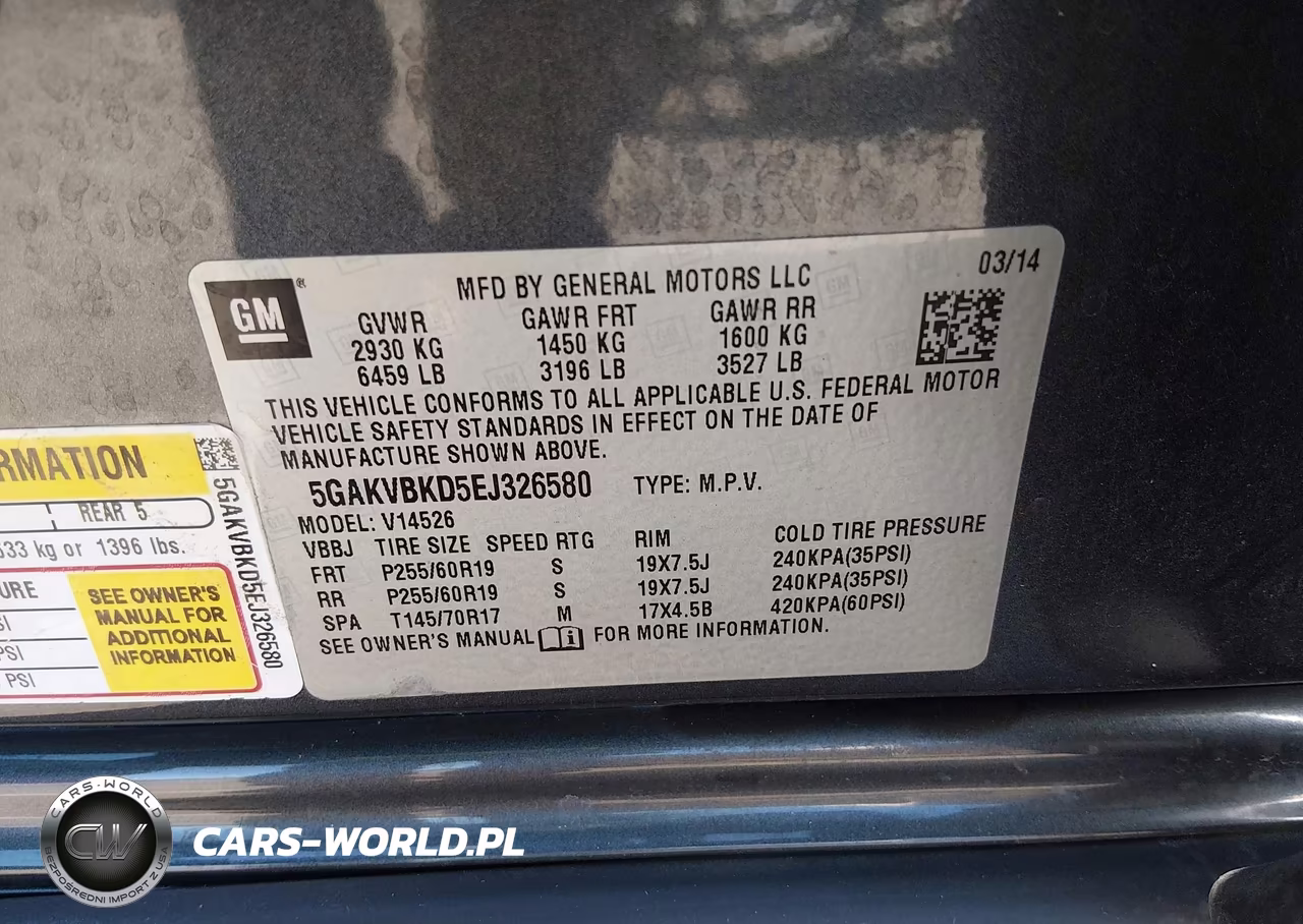 2014 Buick Enclave Leather VIN:5GAKVBKD5EJ326580 - 9