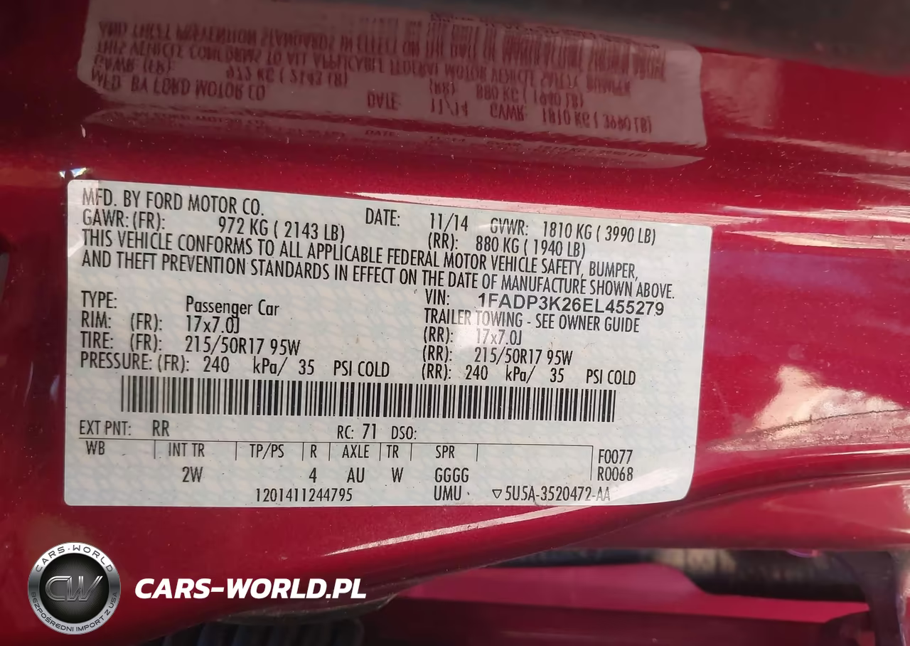 2014 Ford Focus Se VIN:1FADP3K26EL455279 - 9