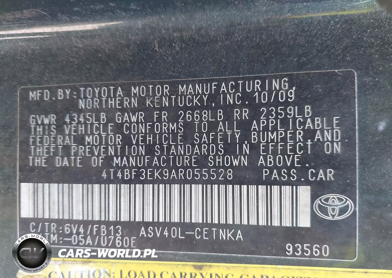 2010 Toyota Camry Le VIN:4T4BF3EK9AR055528 - 9