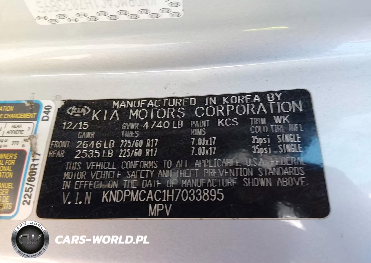 2017 Kia Sportage Lx VIN:KNDPMCAC1H7033895 - 9