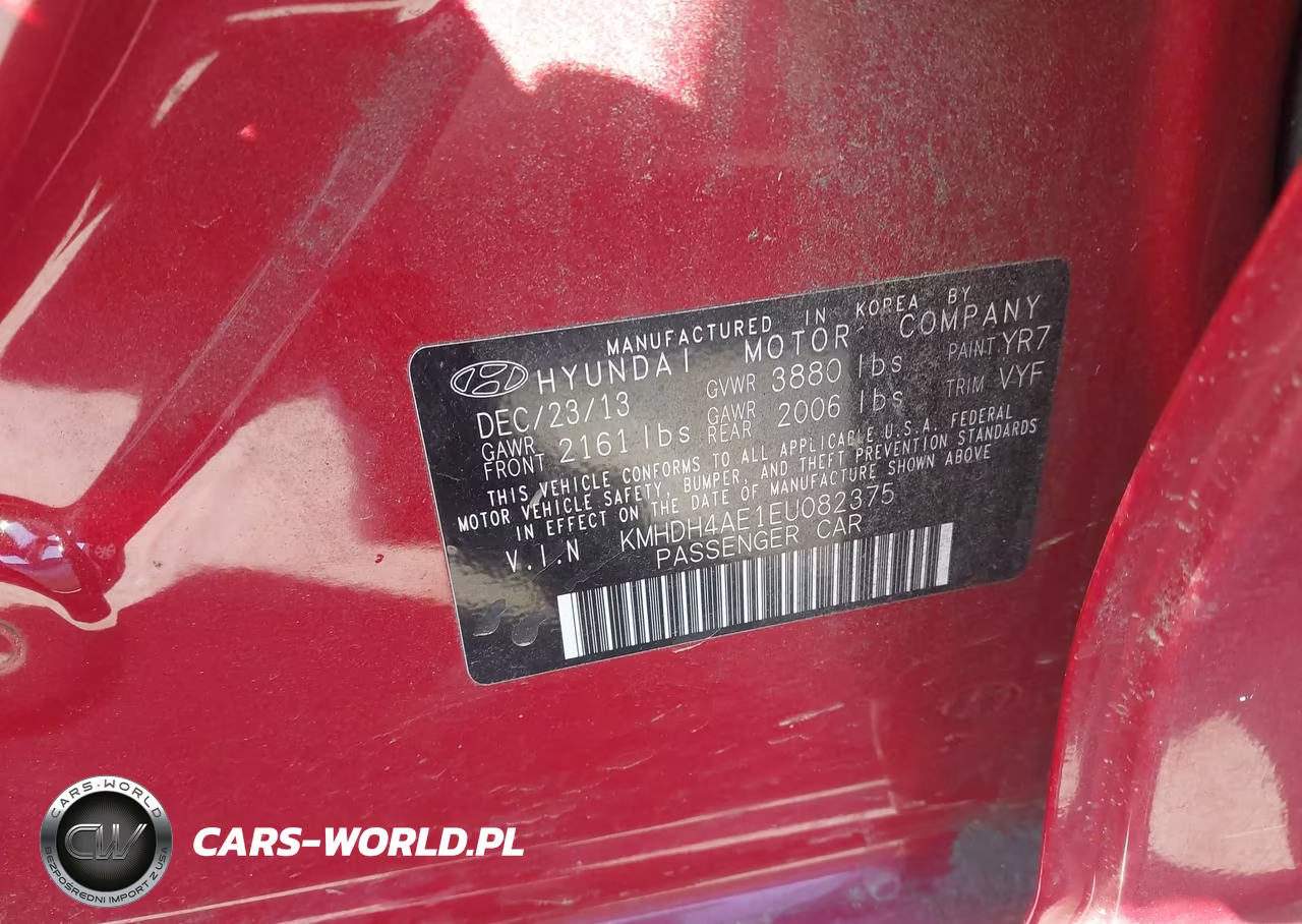 2014 Hyundai Elantra Se VIN:KMHDH4AE1EU082375 - 9
