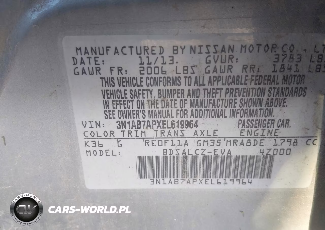 2014 Nissan Sentra S VIN:3N1AB7APXEL619964 - 9