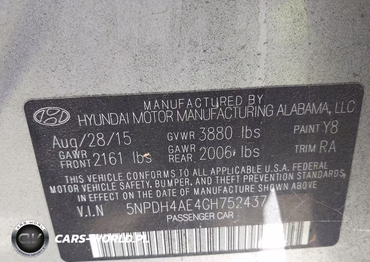 2016 Hyundai Elantra Se VIN:5NPDH4AE4GH752437 - 9