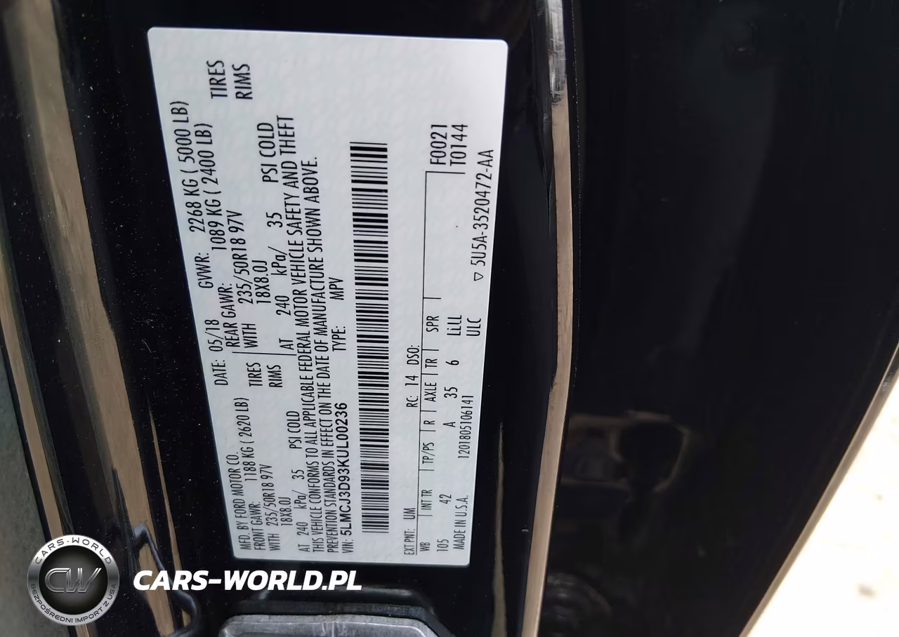 2019 Lincoln Mkc Reserve VIN:5LMCJ3D93KUL00236 - 9