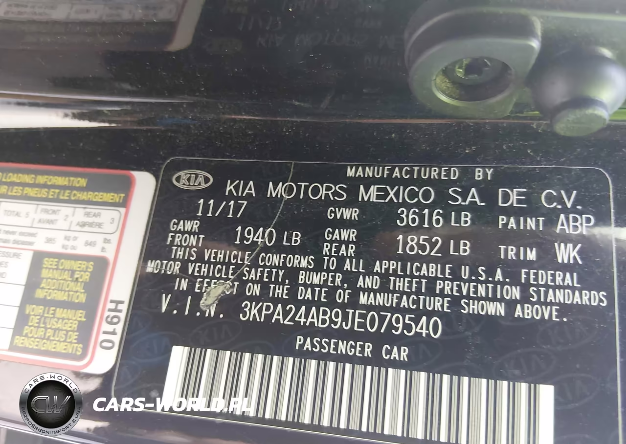 2018 Kia Rio Lx VIN:3KPA24AB9JE079540 - 9