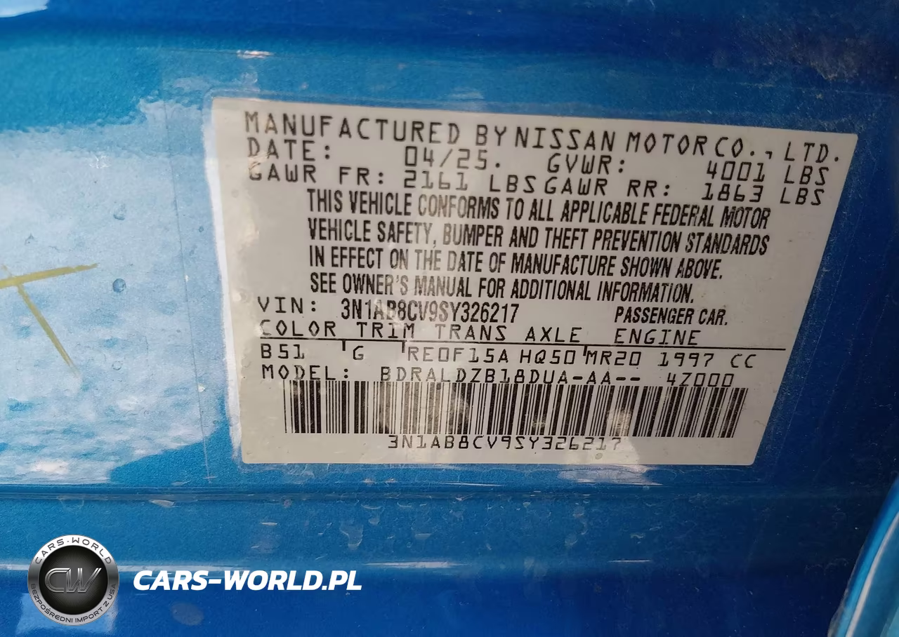 2025 Nissan Sentra Sv VIN:3N1AB8CV9SY326217 - 9