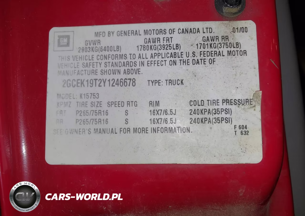 2000 Chevrolet Silverado 1500 Ls VIN:2GCEK19T2Y1246678 - 9