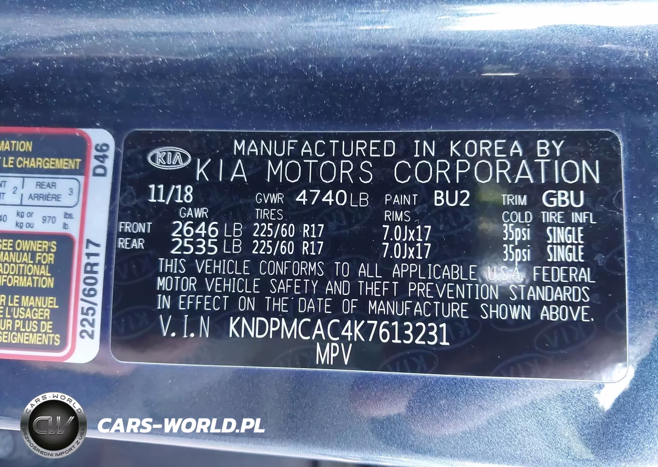2019 Kia Sportage Lx VIN:KNDPMCAC4K7613231 - 9