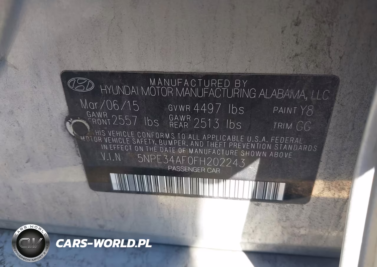 2015 Hyundai Sonata Sport VIN:5NPE34AF0FH202243 - 9