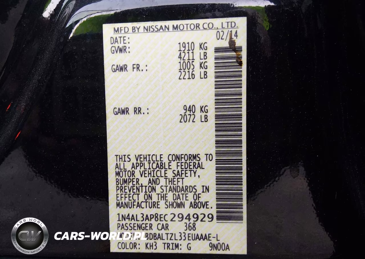 2014 Nissan Altima 2.5 Sv VIN:1N4AL3AP8EC294929 - 9