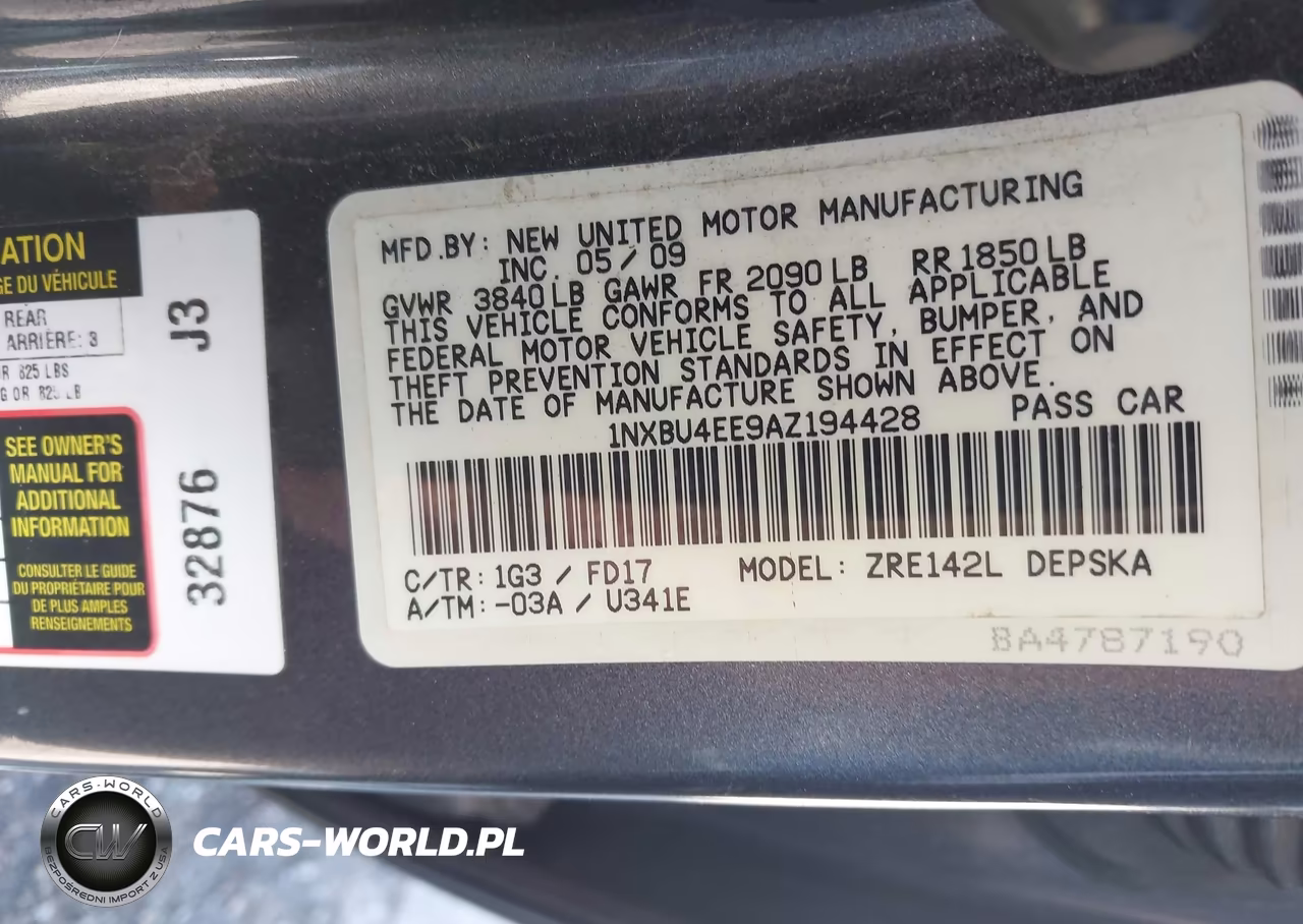 2010 Toyota Corolla S VIN:1NXBU4EE9AZ194428 - 9