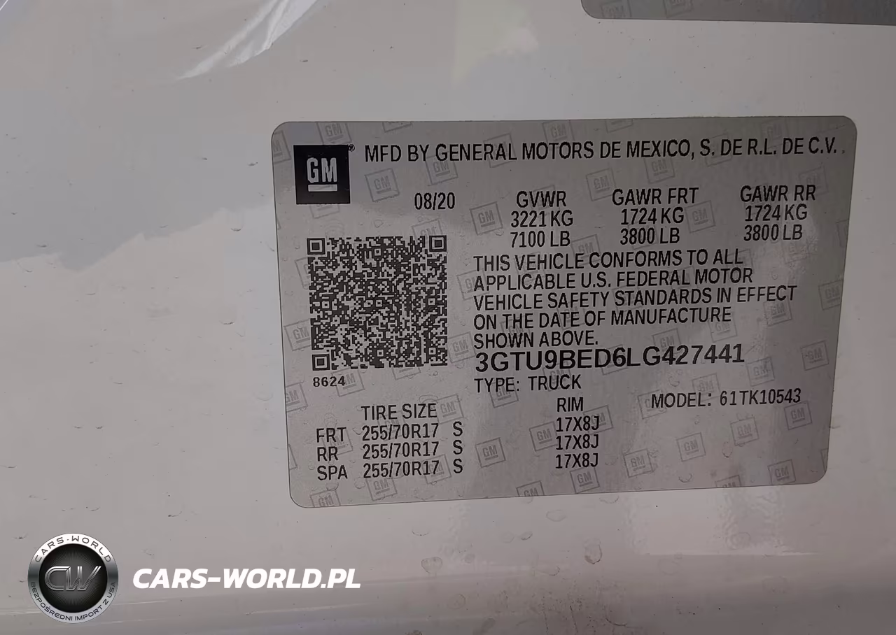 2020 GMC Sierra 1500 4Wd Short Box Sle VIN:3GTU9BED6LG427441 - 9