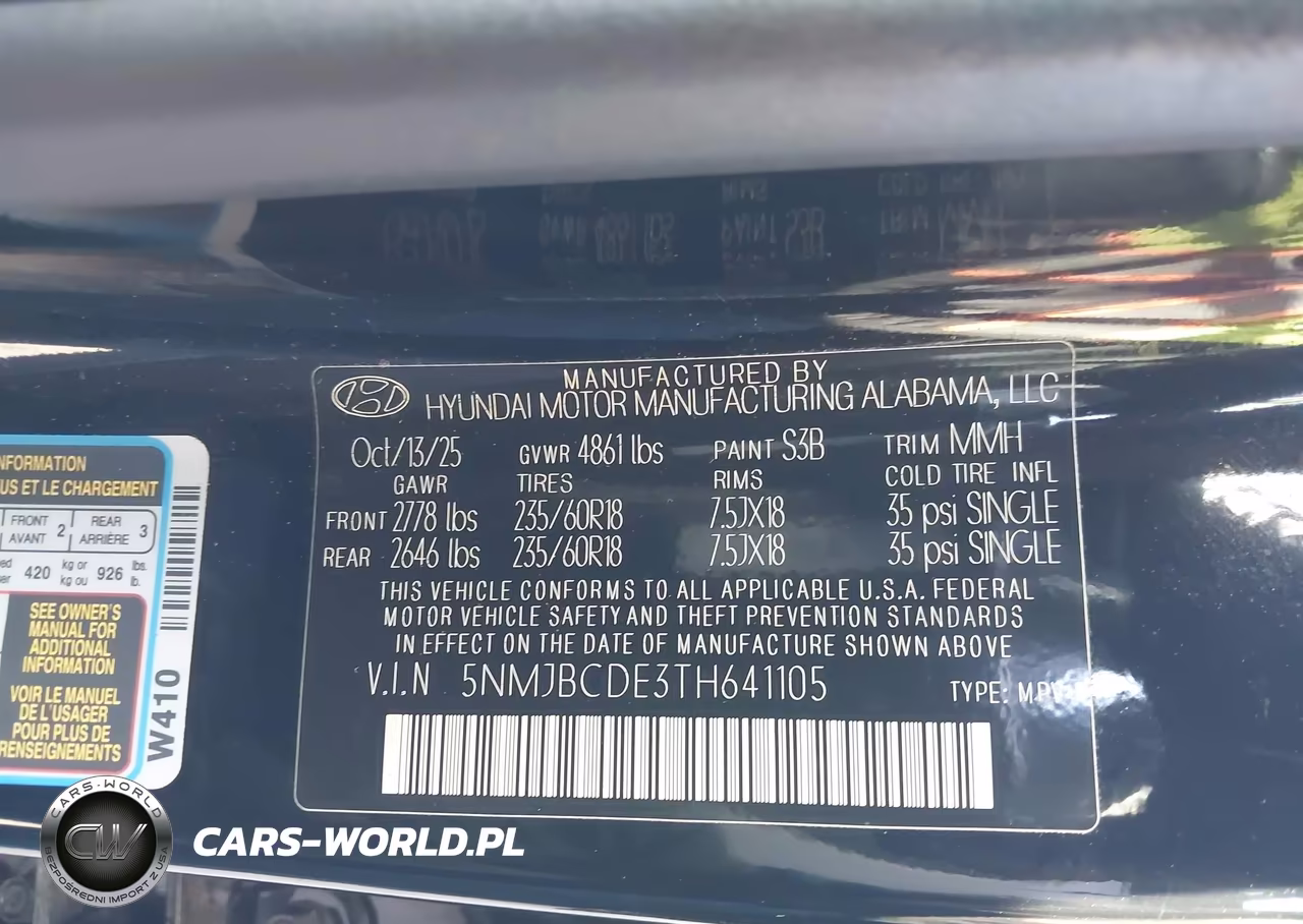 2026 Hyundai Tucson Sel VIN:5NMJBCDE3TH641105 - 9