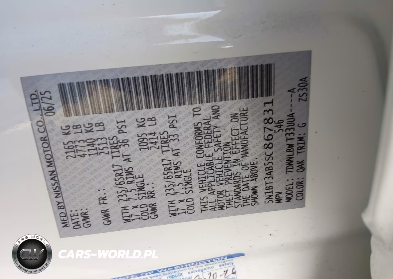 2025 Nissan Rogue S Intelligent Awd VIN:5N1BT3AB5SC867831 - 9