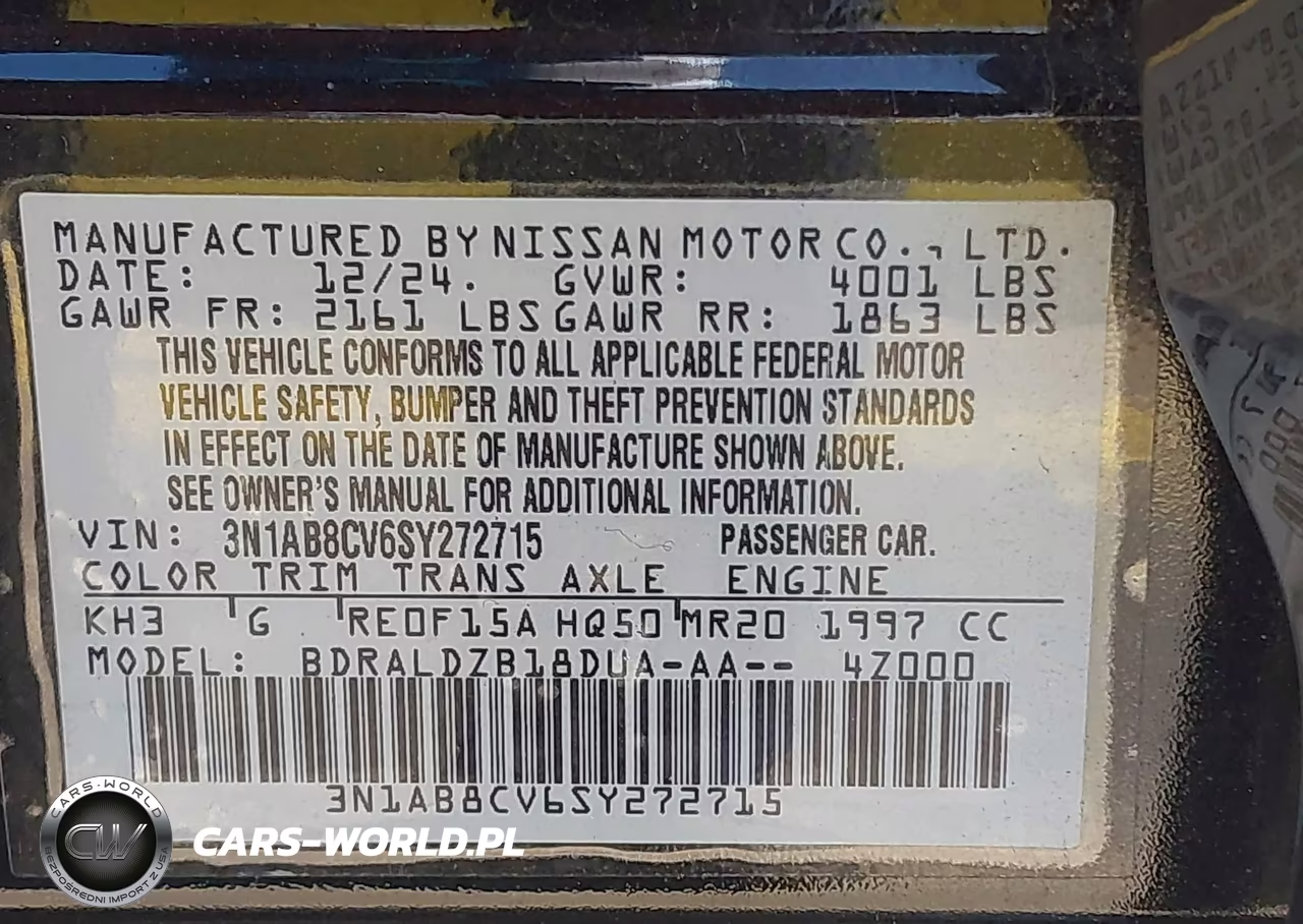2025 Nissan Sentra Sv VIN:3N1AB8CV6SY272715 - 9