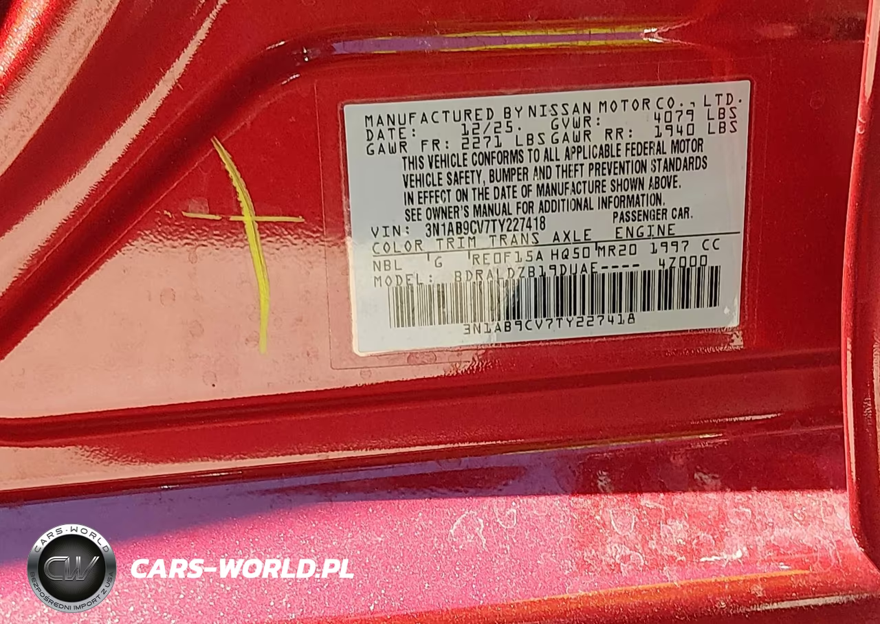2026 Nissan Sentra Sv VIN:3N1AB9CV7TY227418 - 9