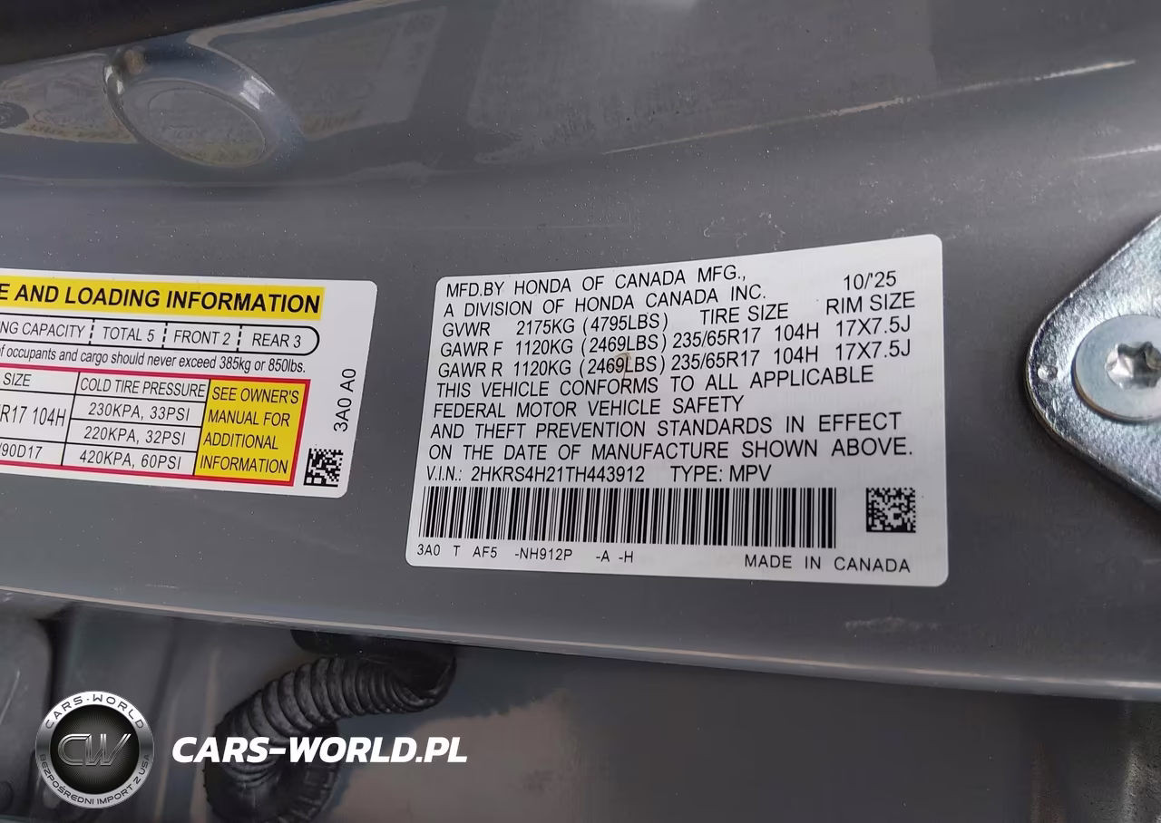2026 Honda Cr-V Lx VIN:2HKRS4H21TH443912 - 9