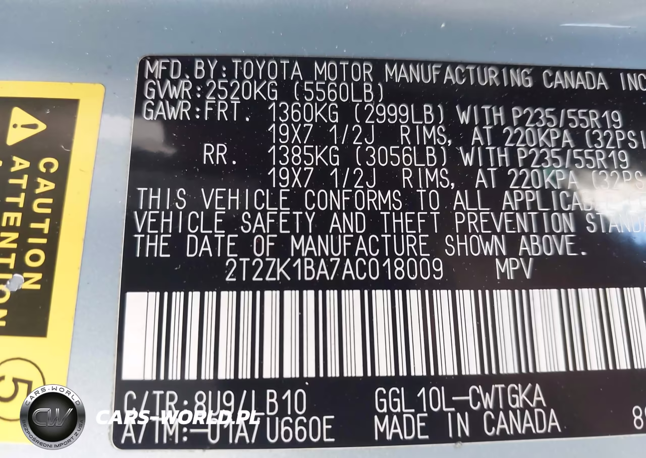 2010 Lexus Rx 350 VIN:2T2ZK1BA7AC018009 - 18