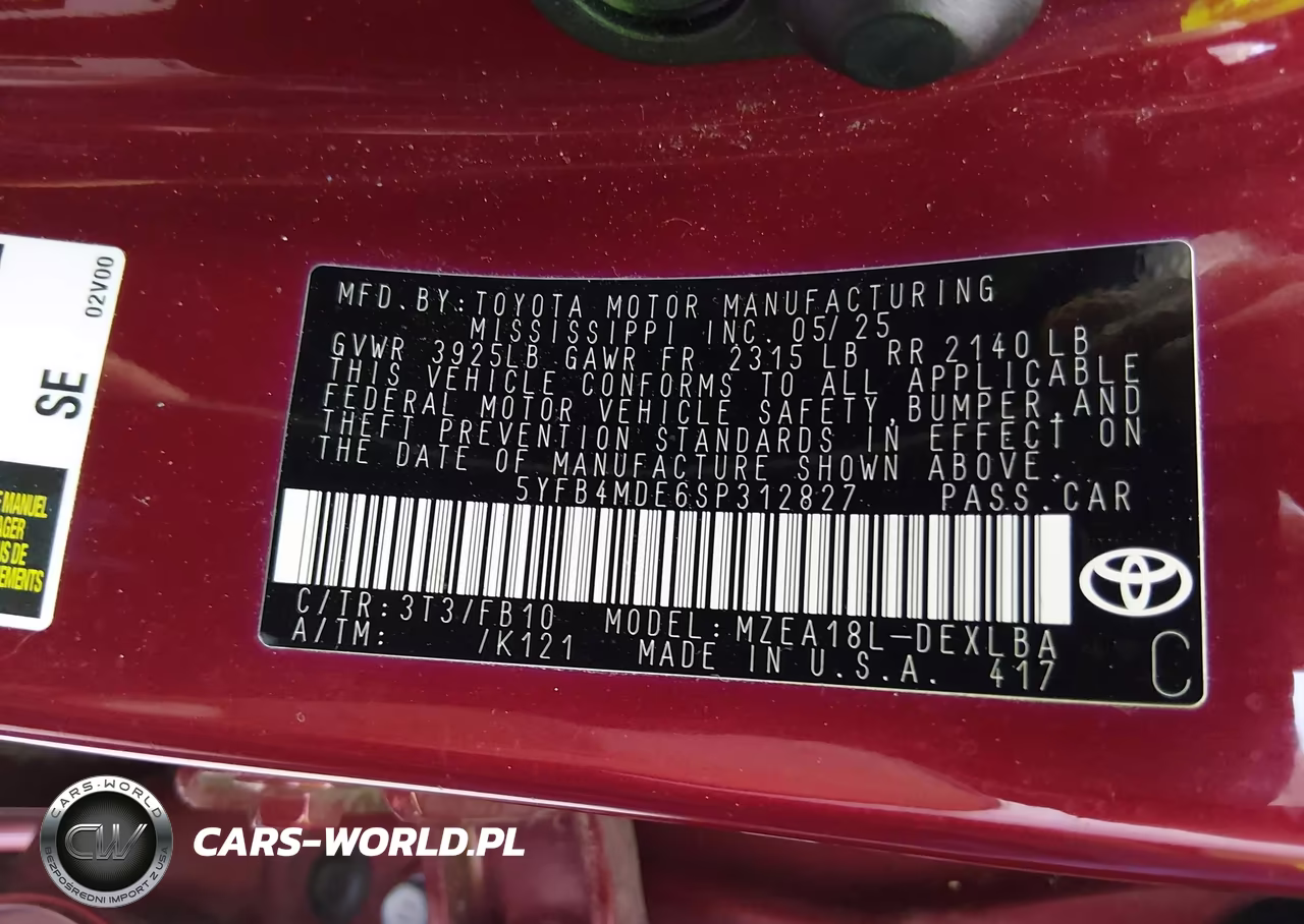 2025 Toyota Corolla Le VIN:5YFB4MDE6SP312827 - 9