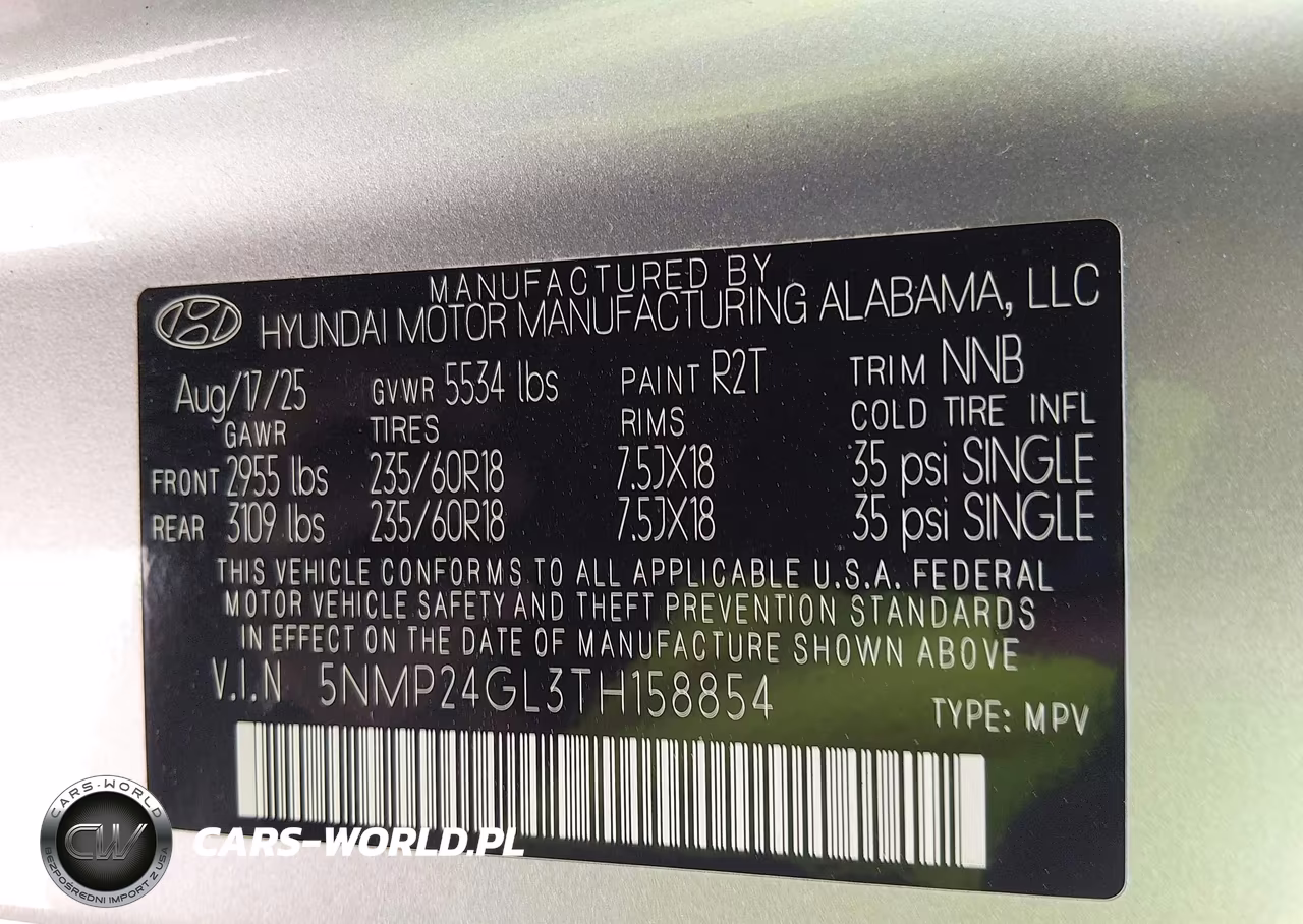 2026 Hyundai Santa Fe Sel VIN:5NMP24GL3TH158854 - 9
