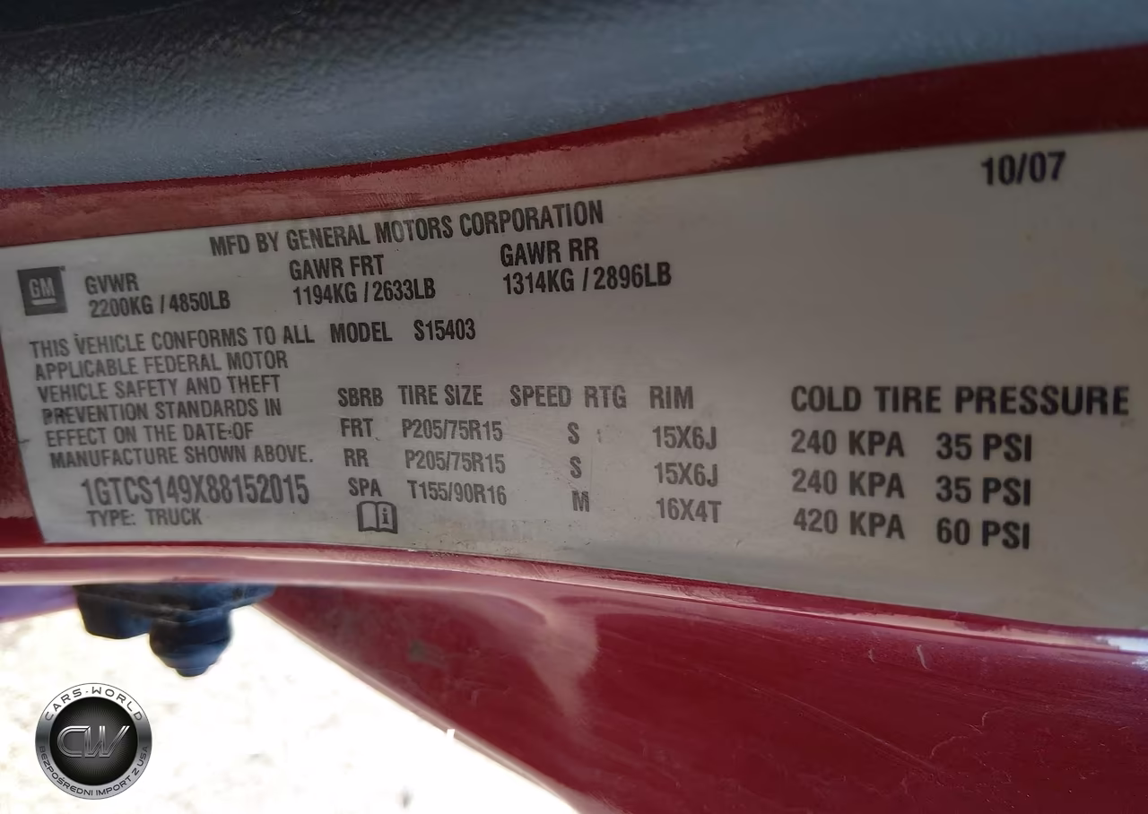 2008 GMC Canyon Yc1 VIN:1GTCS149X88152015 - 9