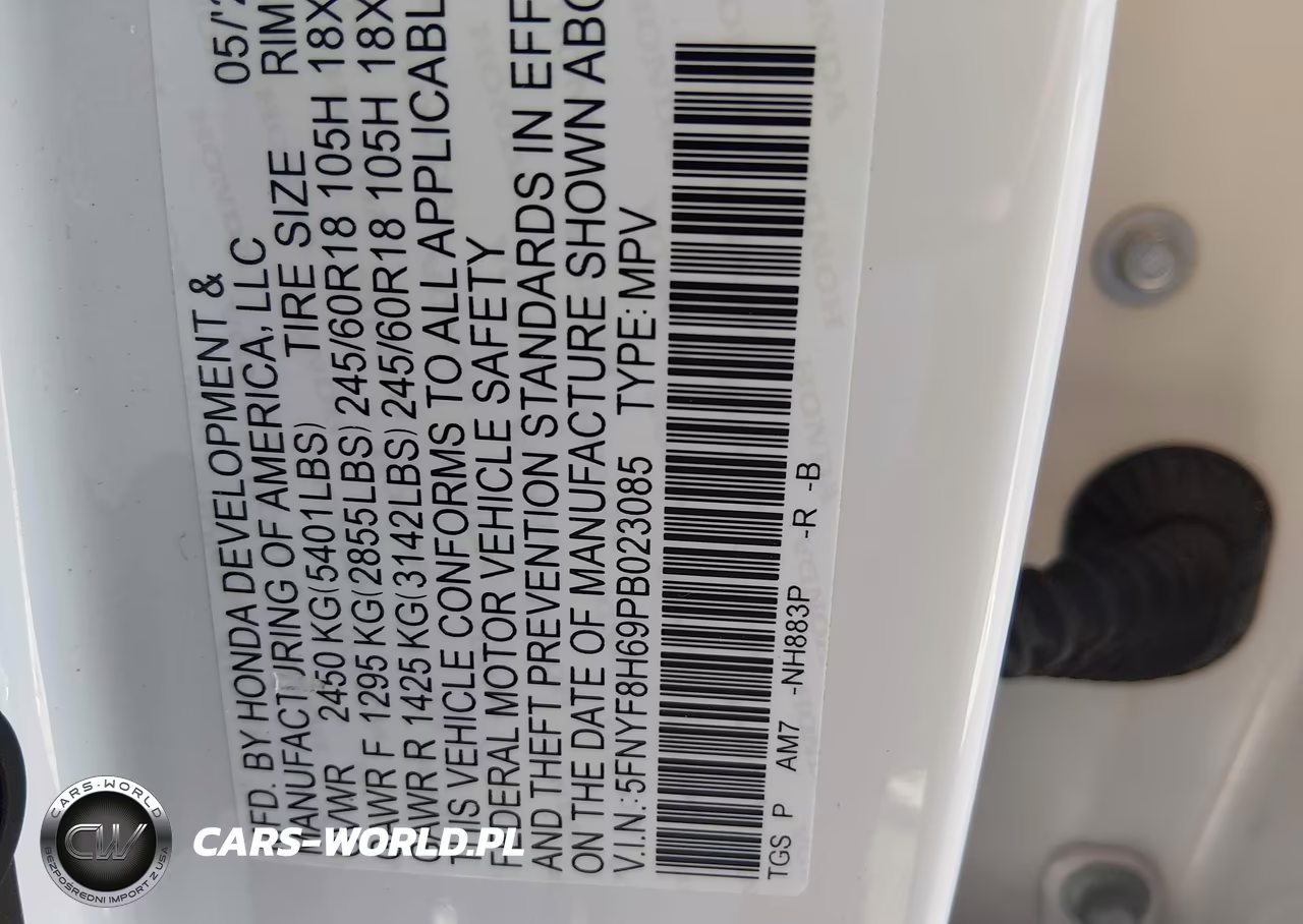 2023 Honda Passport Awd Trailsport VIN:5FNYF8H69PB023085 - 9