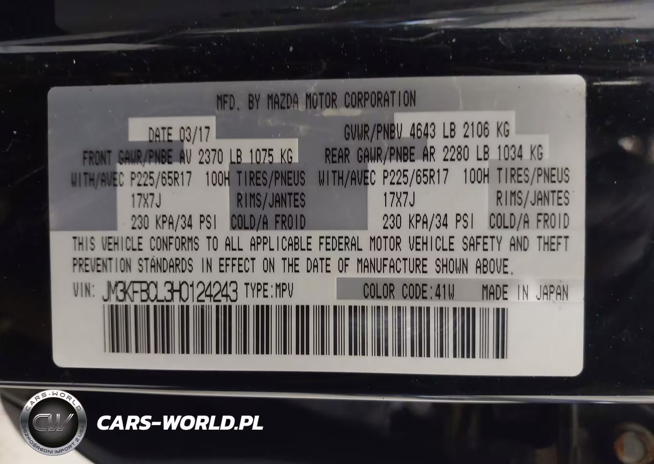 2017 Mazda Cx-5 Touring VIN:JM3KFBCL3H0124243 - 9