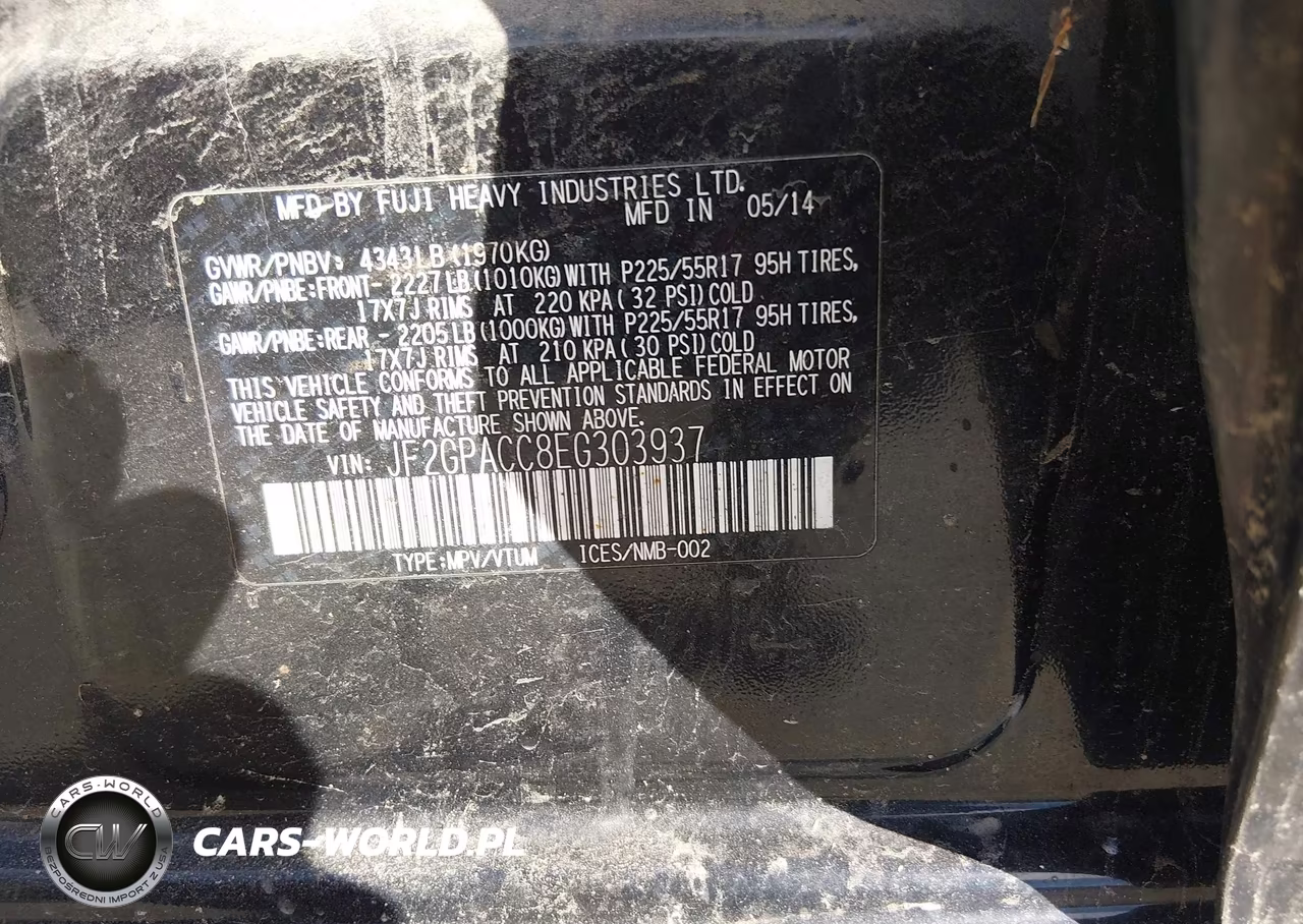 2014 Subaru Xv Crosstrek 2.0I Premium VIN:JF2GPACC8EG303937 - 9