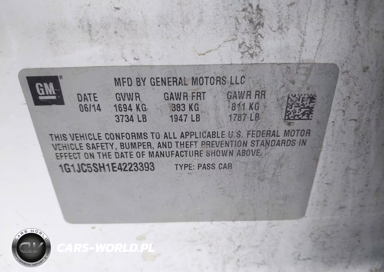 2014 Chevrolet Sonic Lt Auto VIN:1G1JC5SH1E4223393 - 9