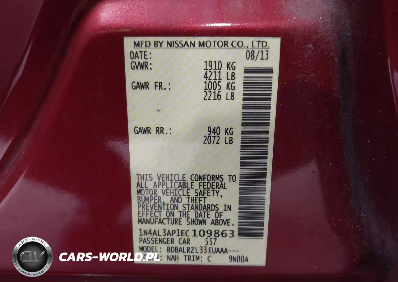 2014 Nissan Altima 2.5 S VIN:1N4AL3AP1EC109863 - 9