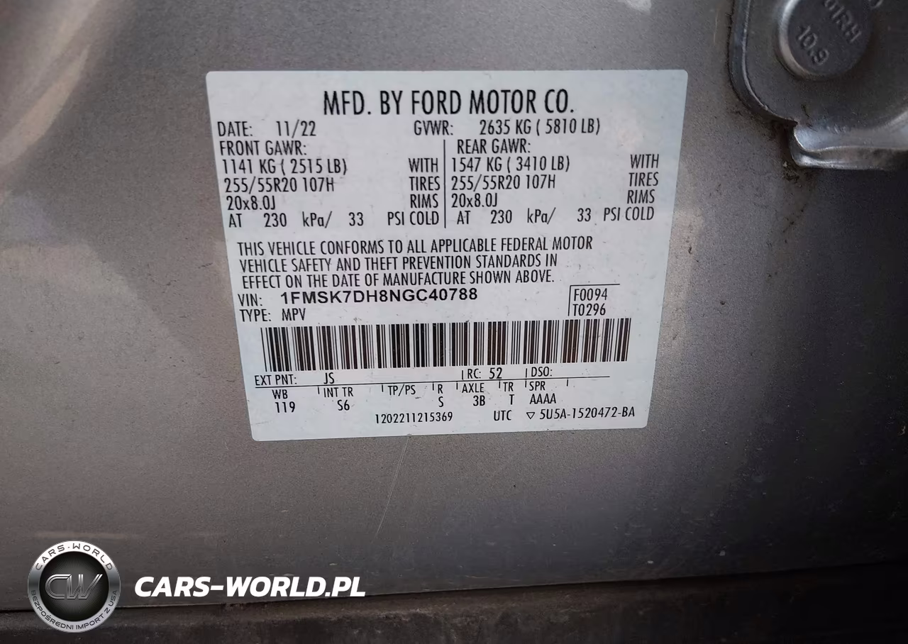 2022 Ford Explorer Xlt VIN:1FMSK7DH8NGC40788 - 9