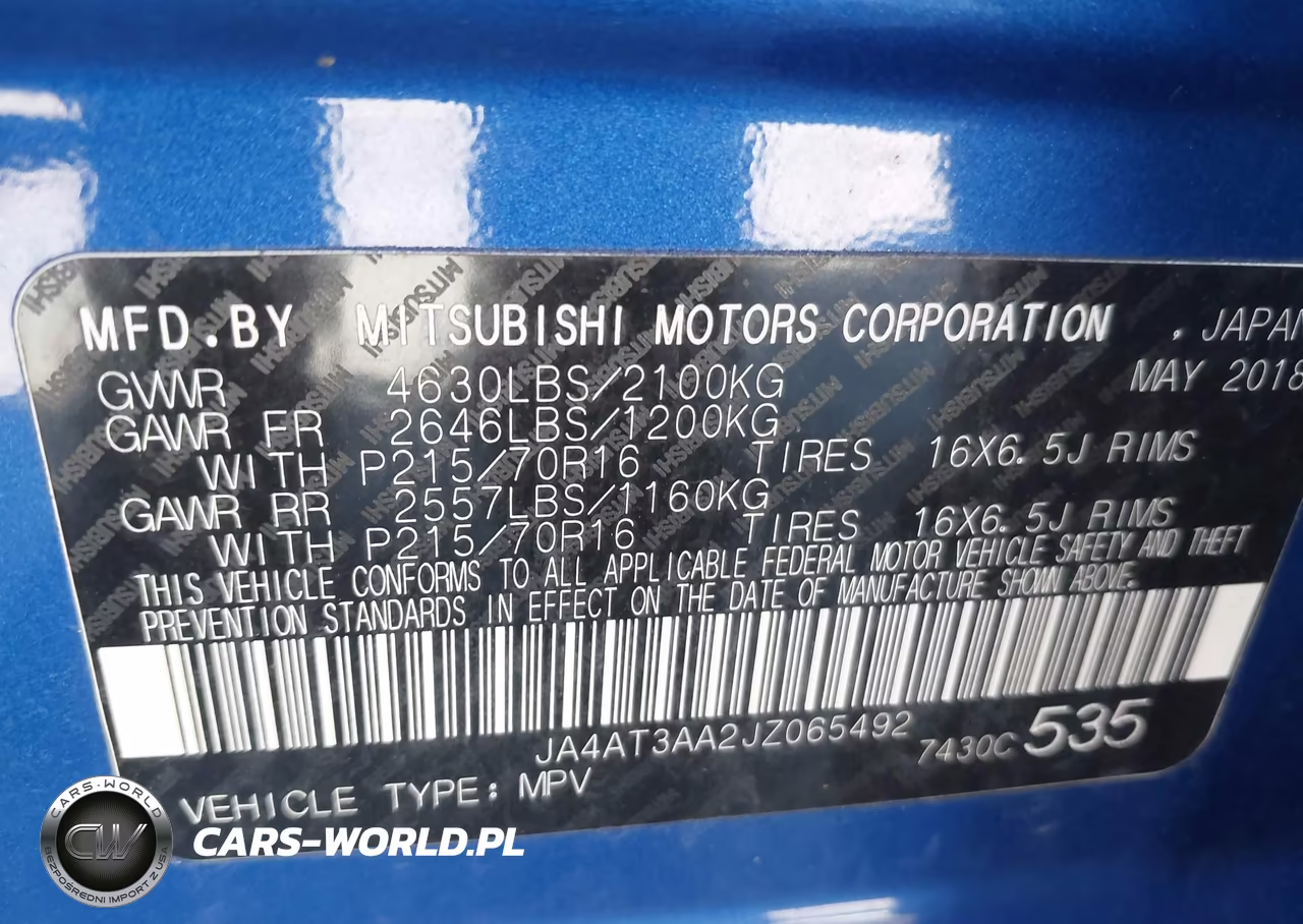 2018 Mitsubishi Eclipse Cross Es VIN:JA4AT3AA2JZ065492 - 9