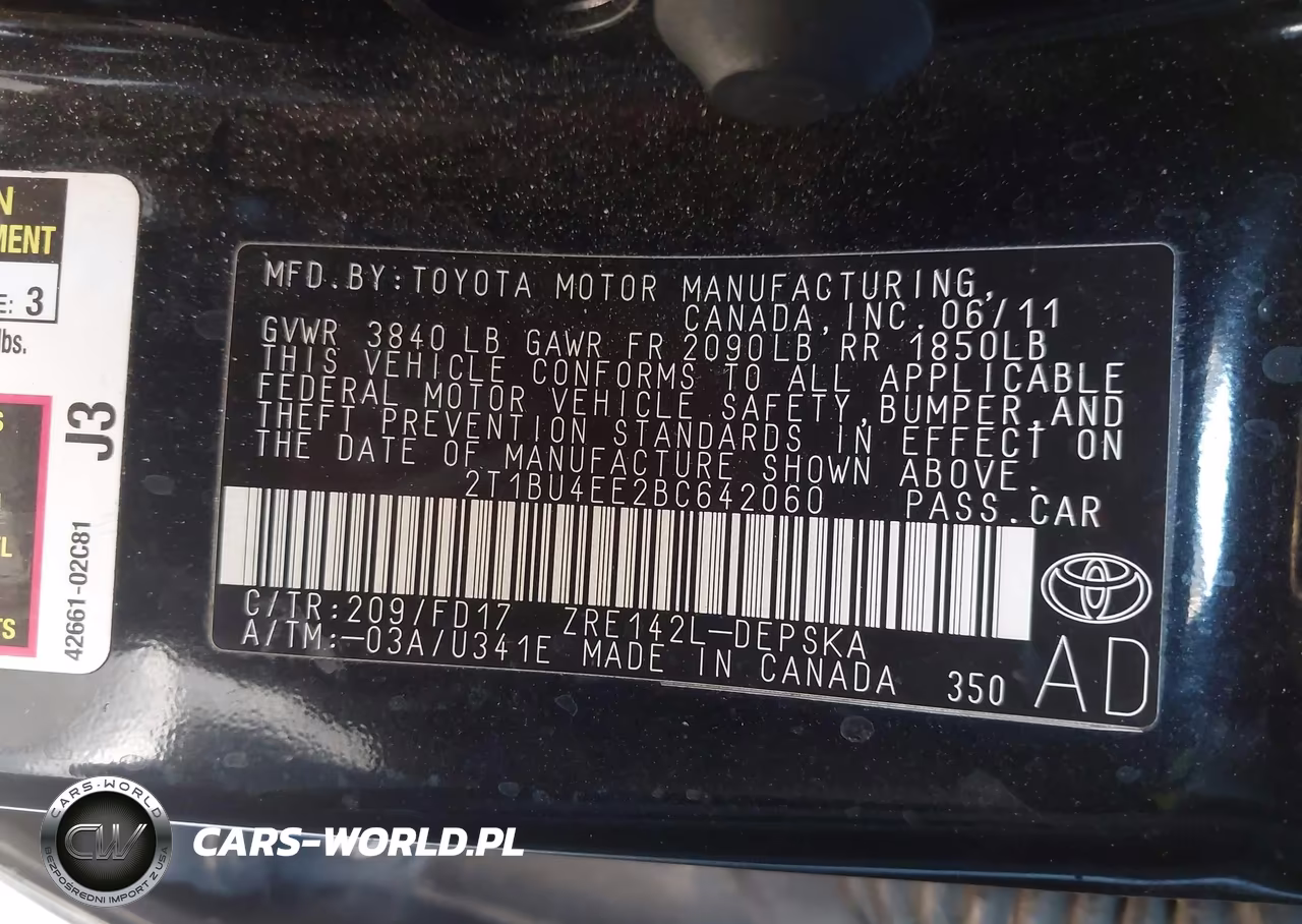 2011 Toyota Corolla S VIN:2T1BU4EE2BC642060 - 9