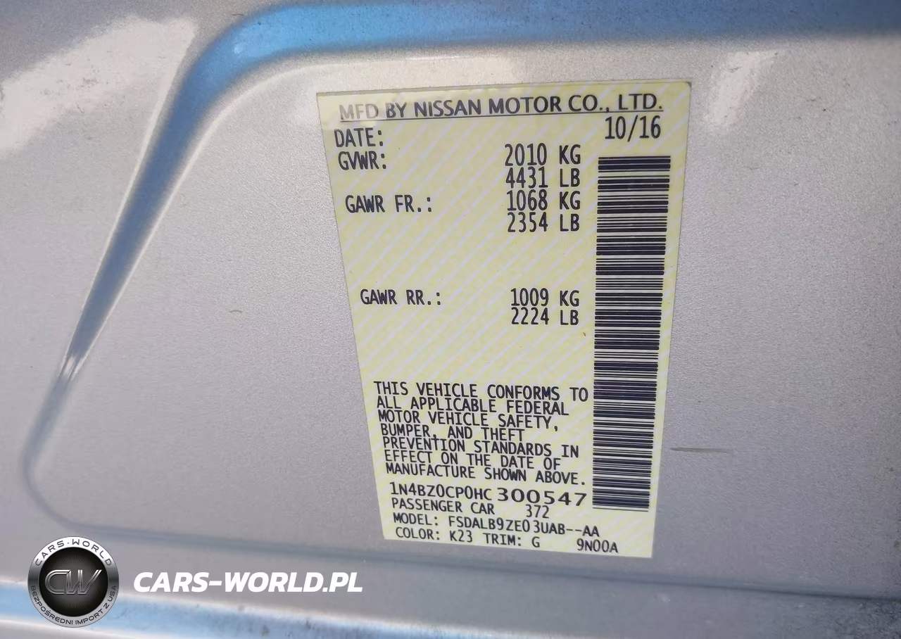 2017 Nissan Leaf S VIN:1N4BZ0CP0HC300547 - 9